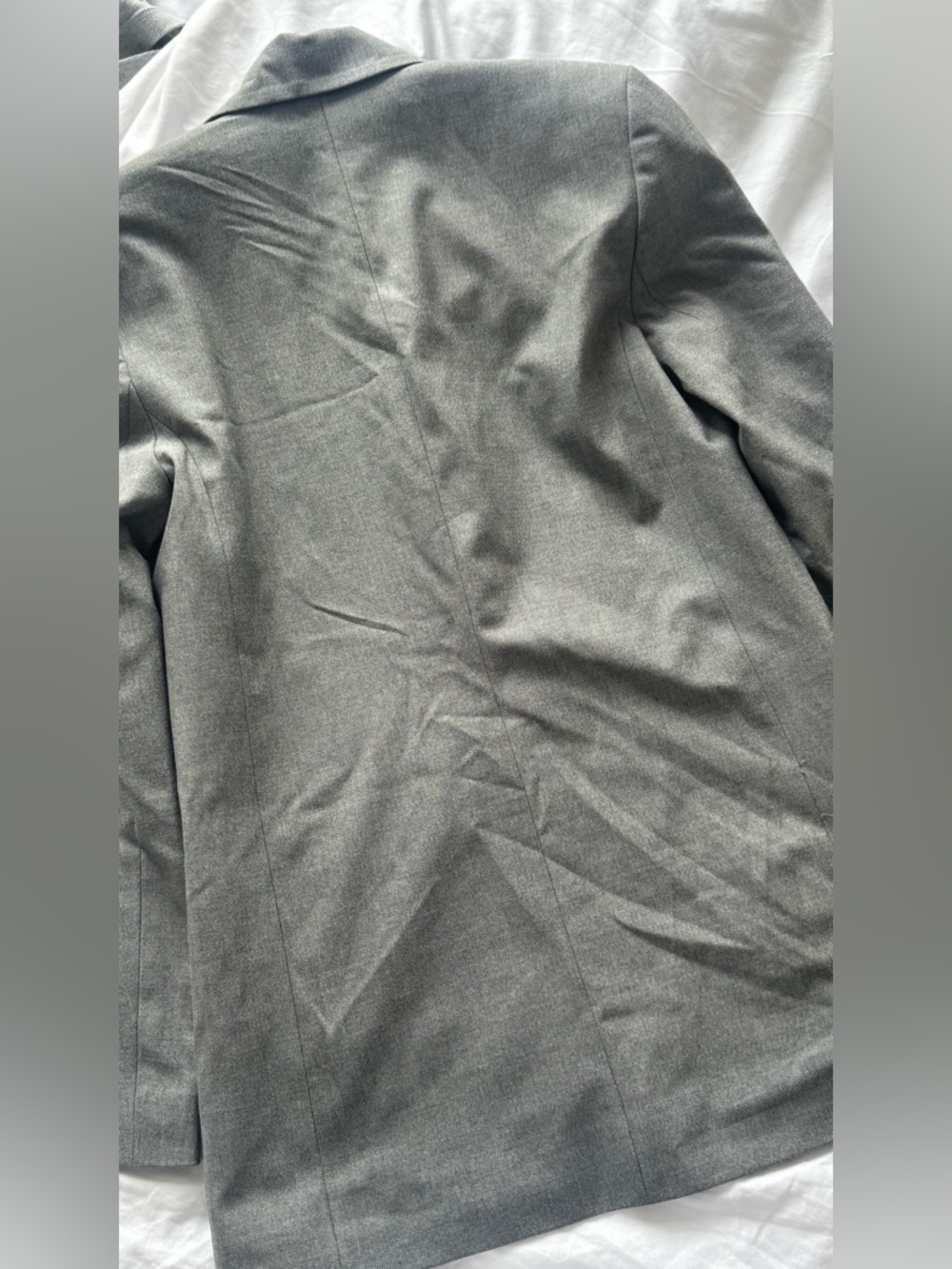 Gray Single-Button Oversized Blazer - Picture 3 of 3